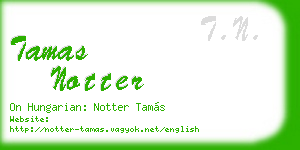 tamas notter business card